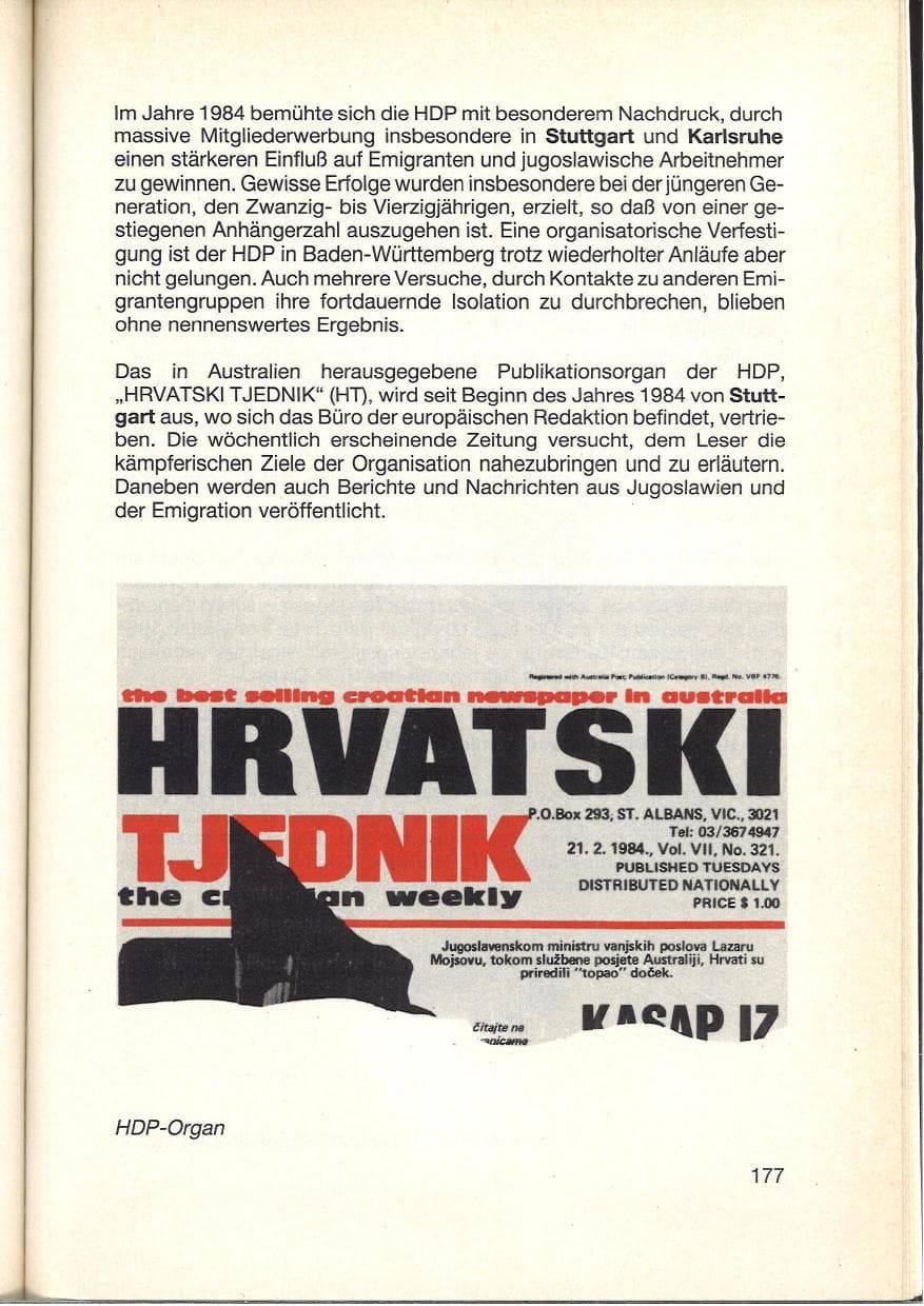 Seite 179 des Verfassungsschutzbericht 1984 Baden-Württemberg