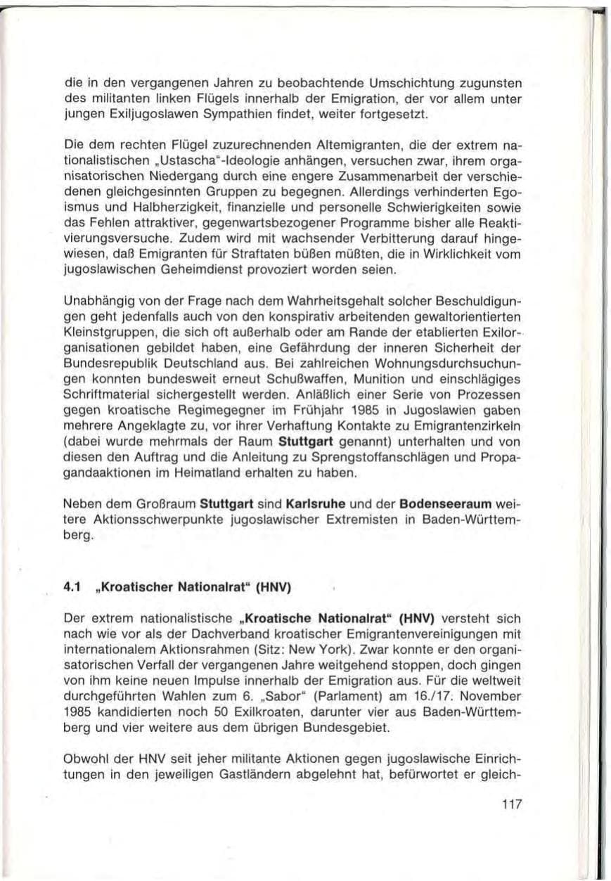 Seite 119 des Verfassungsschutzbericht 1985 Baden-Württemberg