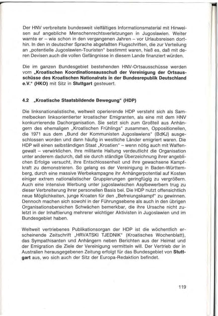 Seite 121 des Verfassungsschutzbericht 1985 Baden-Württemberg