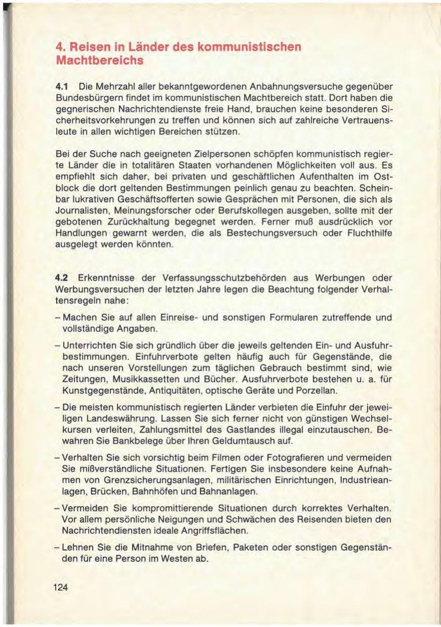 Seite 126 des Verfassungsschutzbericht 1986 Baden-Württemberg