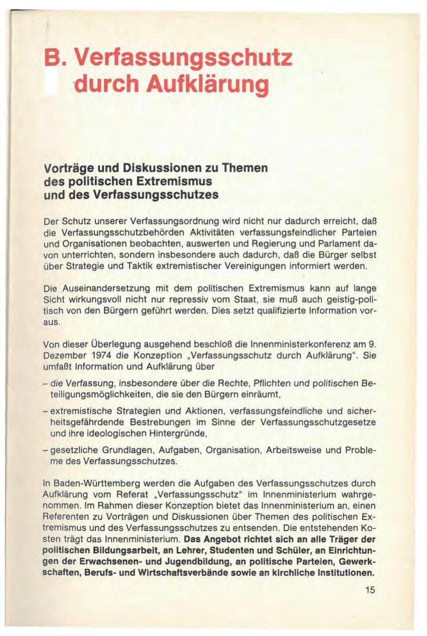 Seite 17 des Verfassungsschutzbericht 1986 Baden-Württemberg