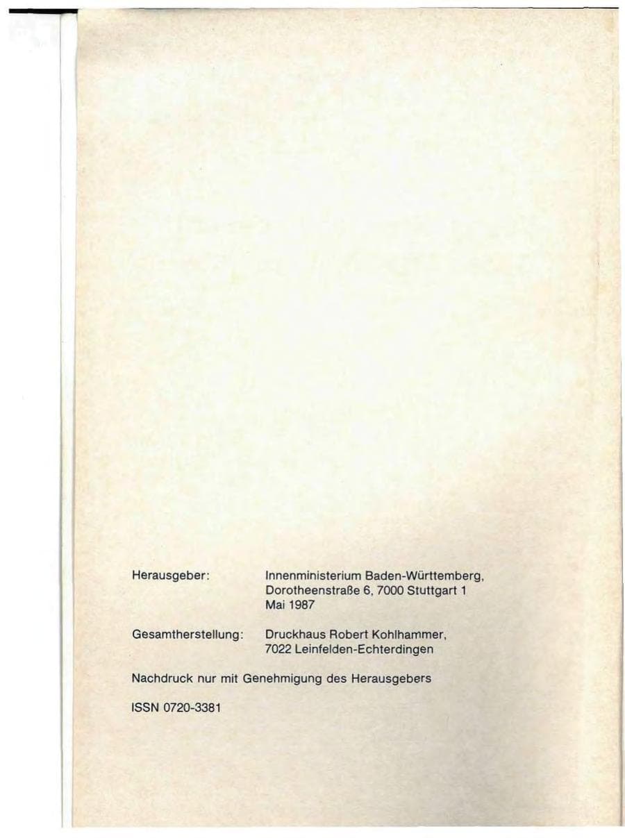 Seite 4 des Verfassungsschutzbericht 1986 Baden-Württemberg