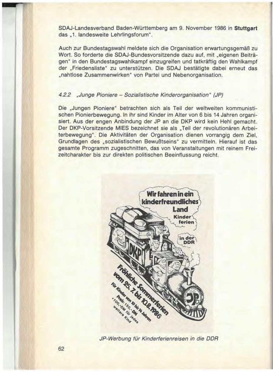 Seite 64 des Verfassungsschutzbericht 1986 Baden-Württemberg