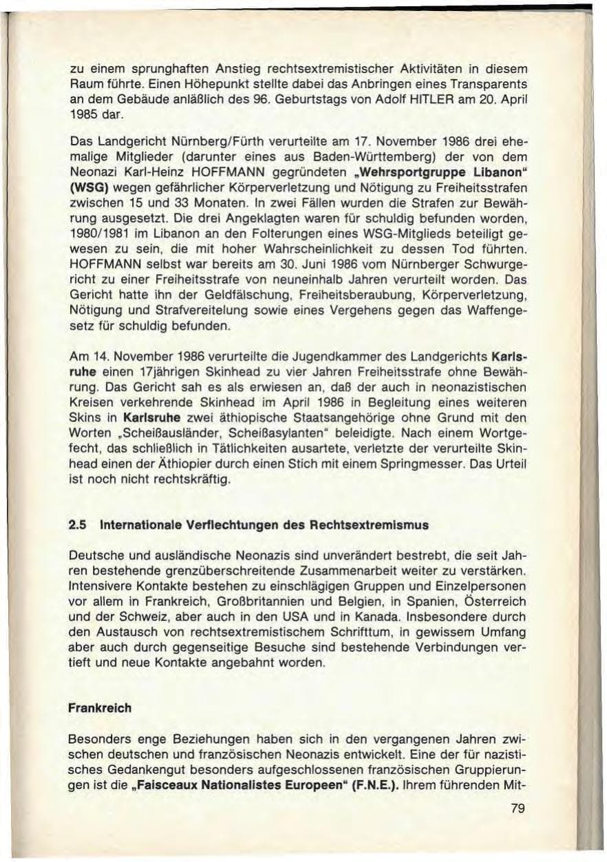 Seite 81 des Verfassungsschutzbericht 1986 Baden-Württemberg