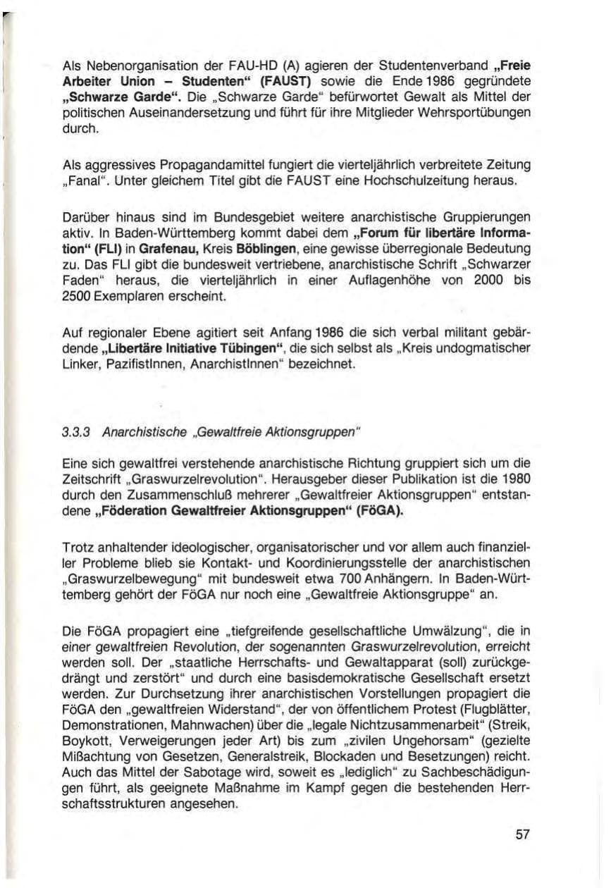 Seite 59 des Verfassungsschutzbericht 1987 Baden-Württemberg