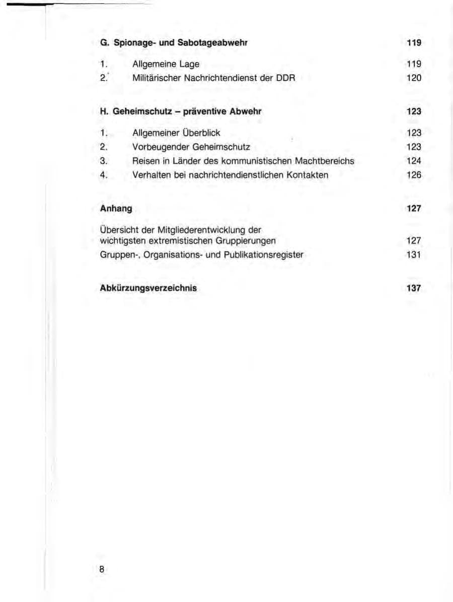 Seite 10 des Verfassungsschutzbericht 1987 Baden-Württemberg