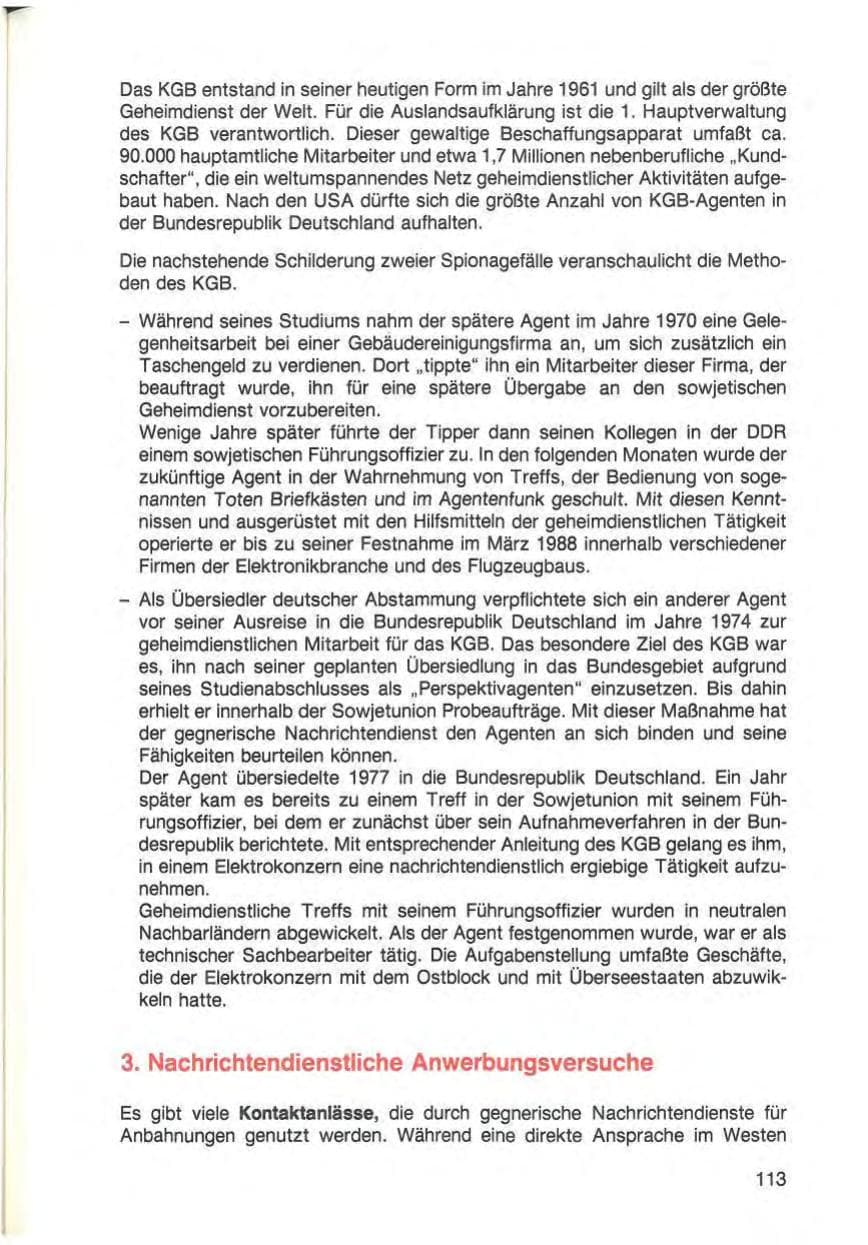 Seite 115 des Verfassungsschutzbericht 1988 Baden-Württemberg