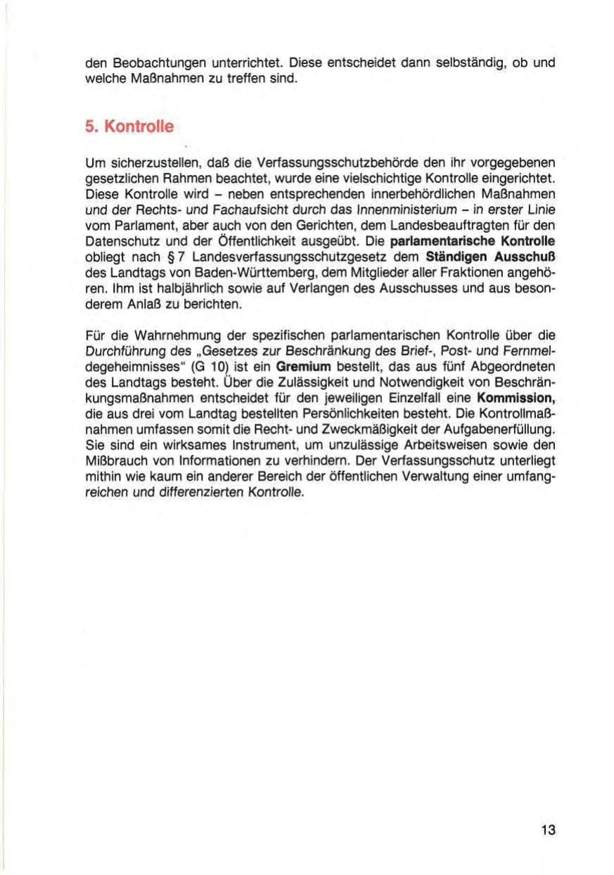 Seite 15 des Verfassungsschutzbericht 1988 Baden-Württemberg