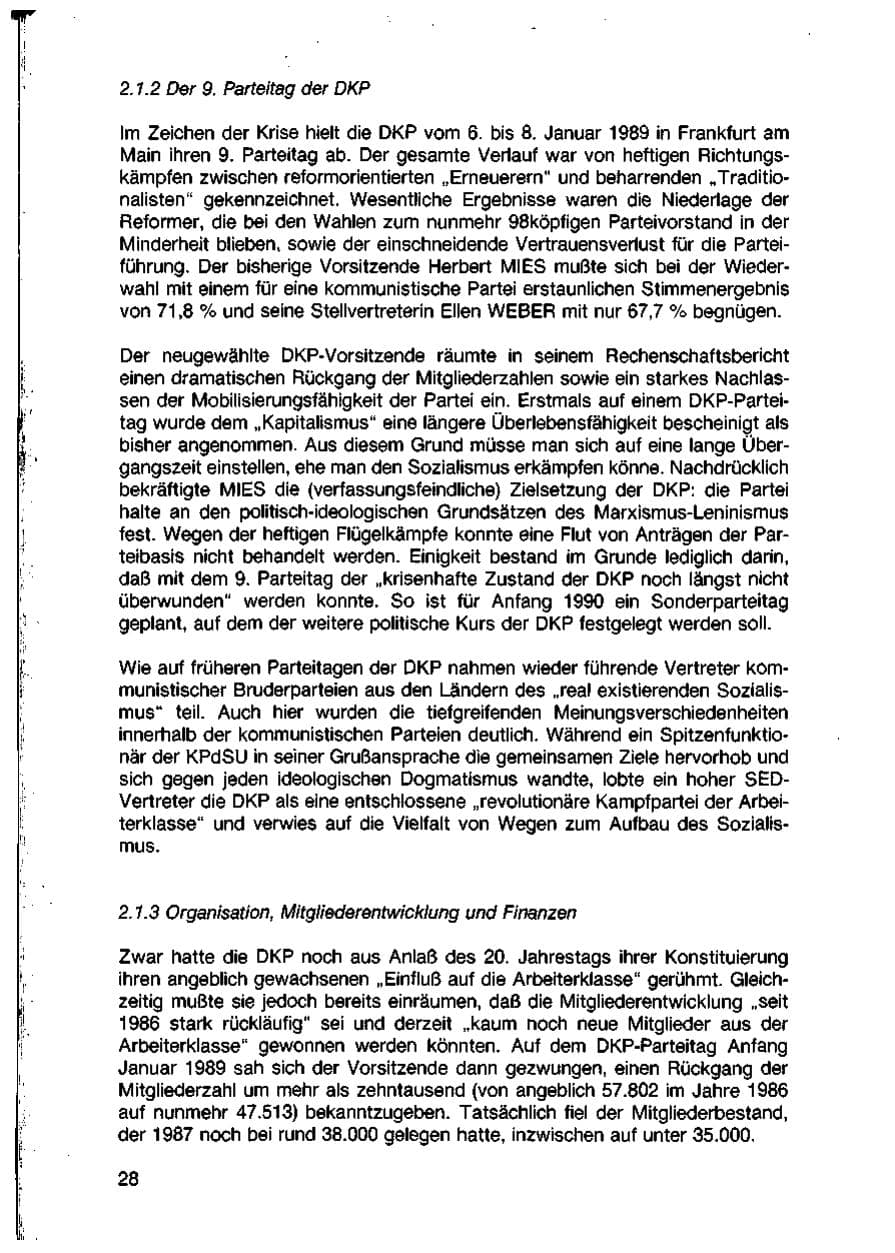 Seite 30 des Verfassungsschutzbericht 1988 Baden-Württemberg