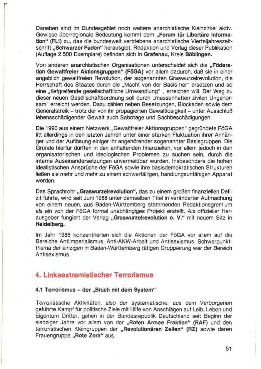 Seite 53 des Verfassungsschutzbericht 1988 Baden-Württemberg
