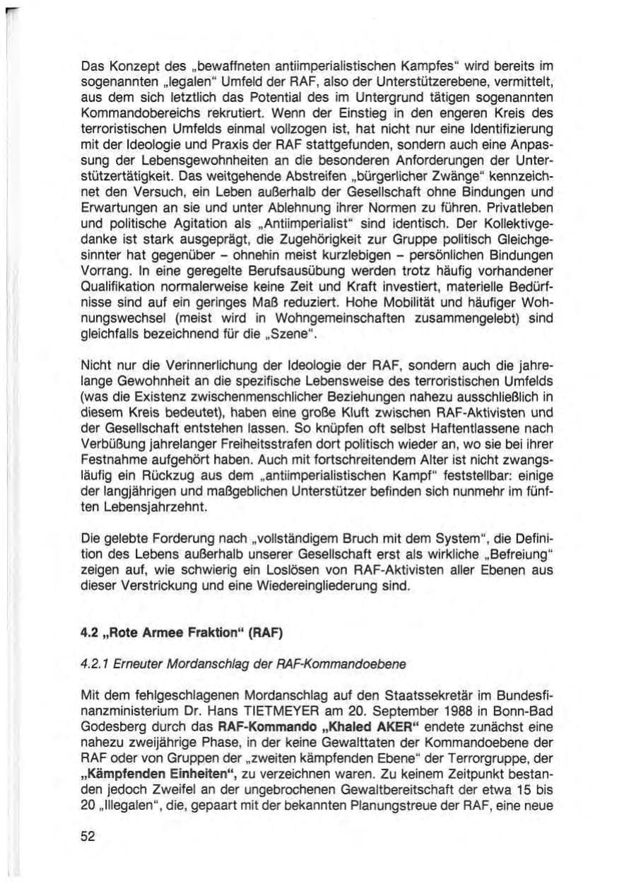 Seite 54 des Verfassungsschutzbericht 1988 Baden-Württemberg