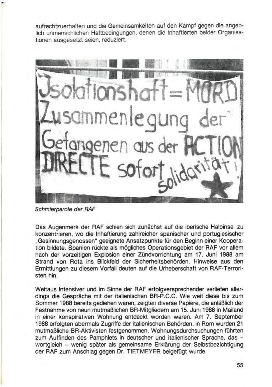 Seite 57 des Verfassungsschutzbericht 1988 Baden-Württemberg