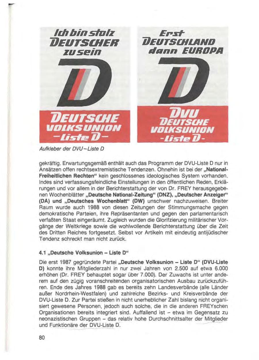 Seite 82 des Verfassungsschutzbericht 1988 Baden-Württemberg
