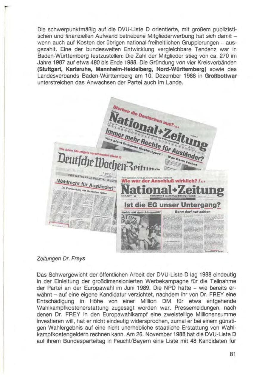 Seite 83 des Verfassungsschutzbericht 1988 Baden-Württemberg