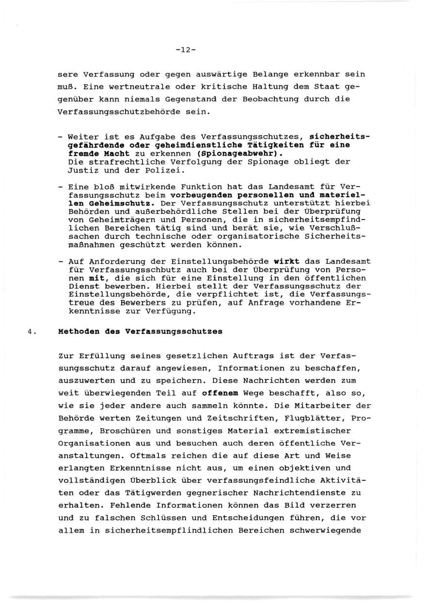 Seite 13 des Verfassungsschutzbericht 1989 Baden-Württemberg