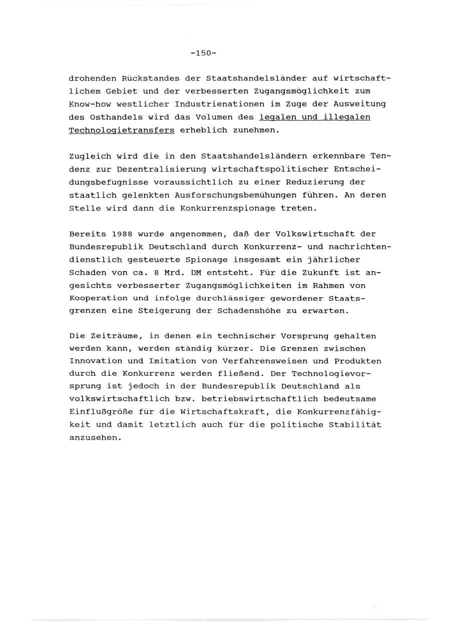 Seite 151 des Verfassungsschutzbericht 1989 Baden-Württemberg