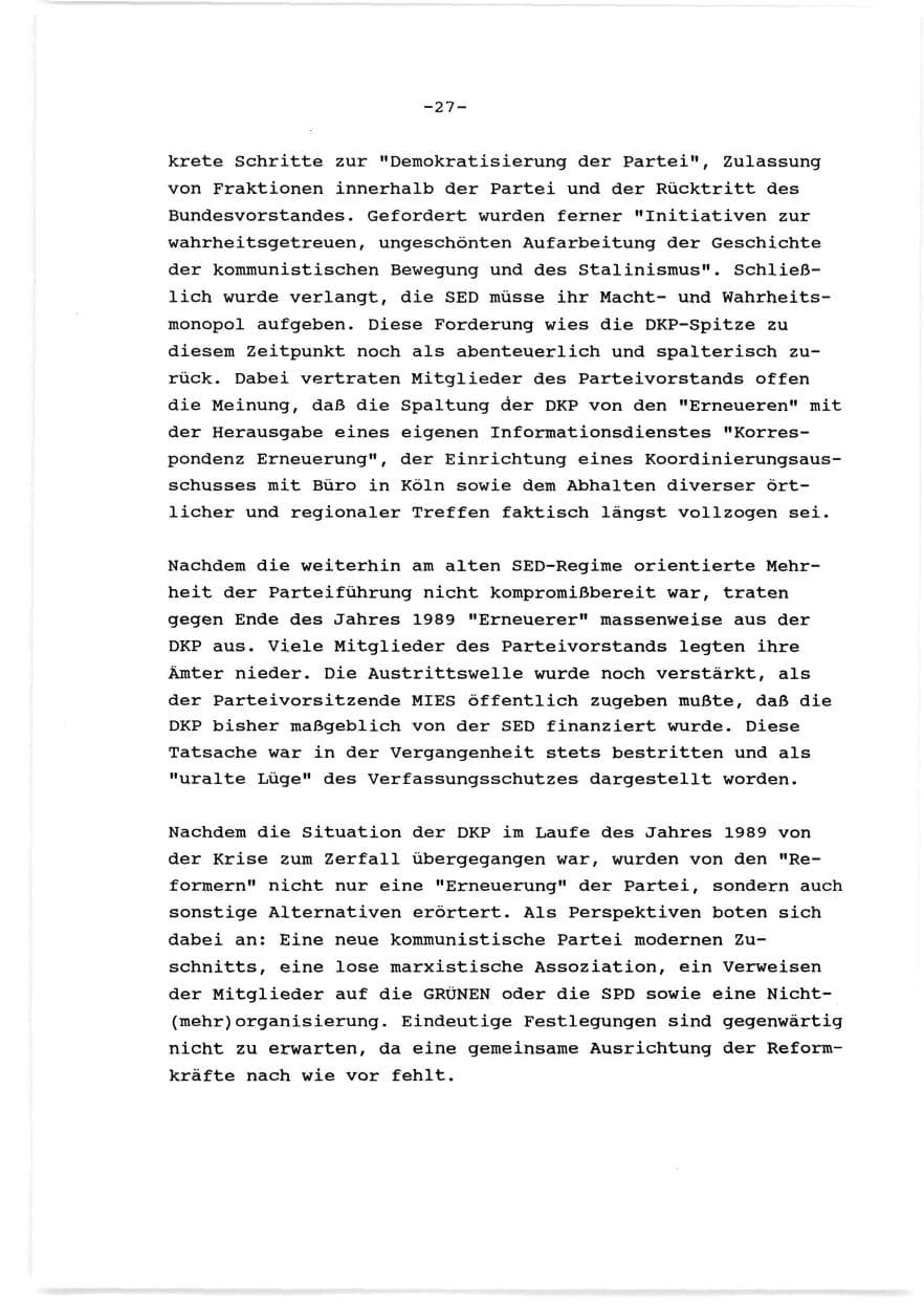 Seite 28 des Verfassungsschutzbericht 1989 Baden-Württemberg