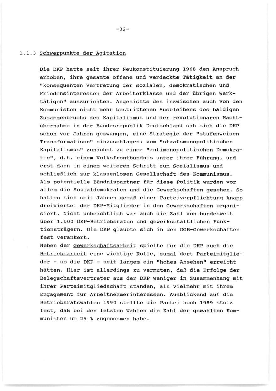 Seite 33 des Verfassungsschutzbericht 1989 Baden-Württemberg