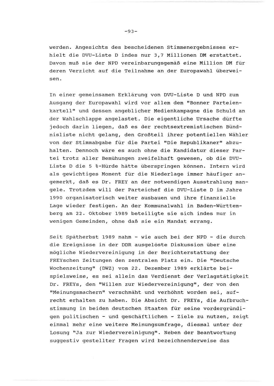 Seite 94 des Verfassungsschutzbericht 1989 Baden-Württemberg