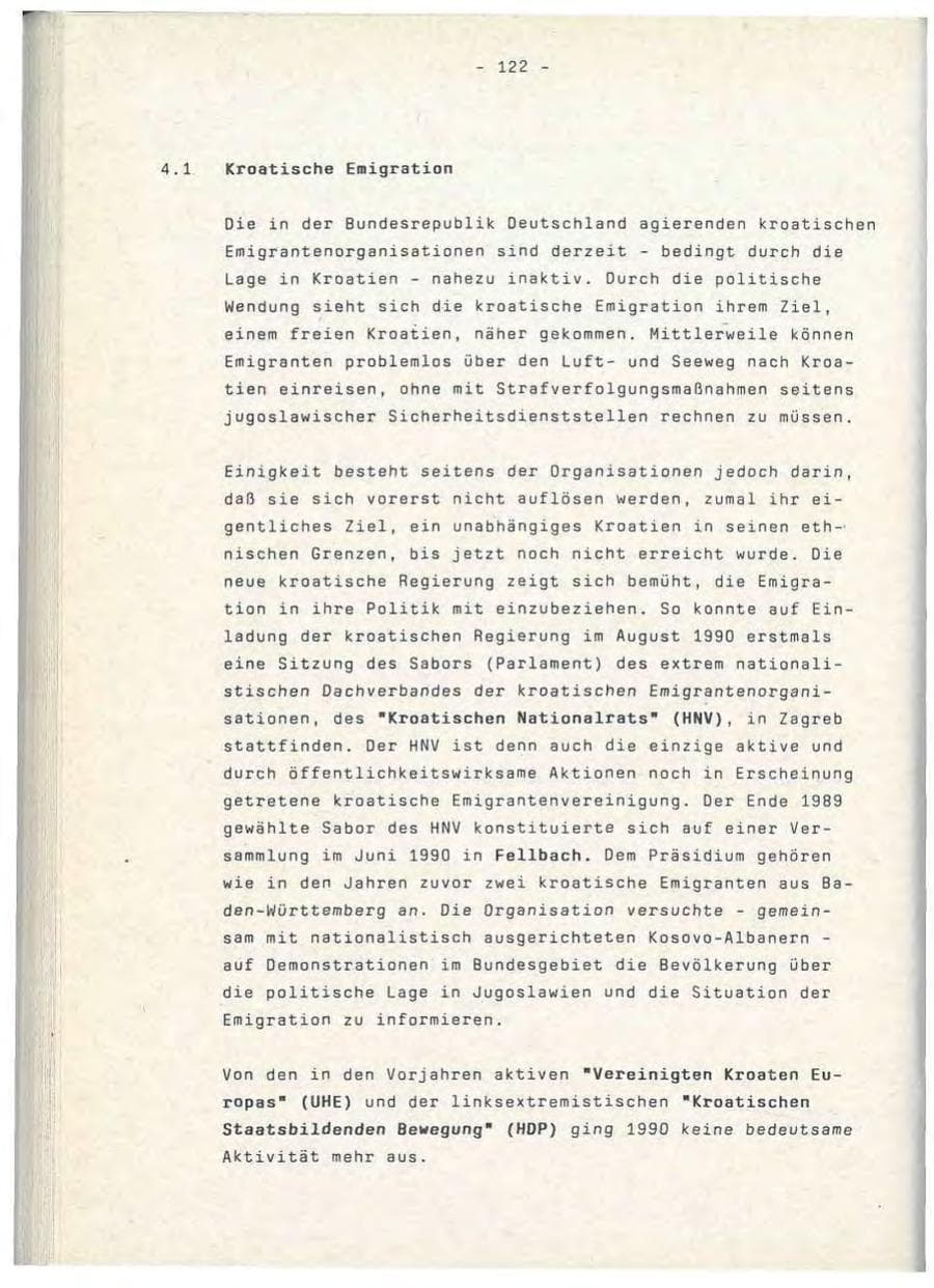 Seite 122 des Verfassungsschutzbericht 1990 Baden-Württemberg