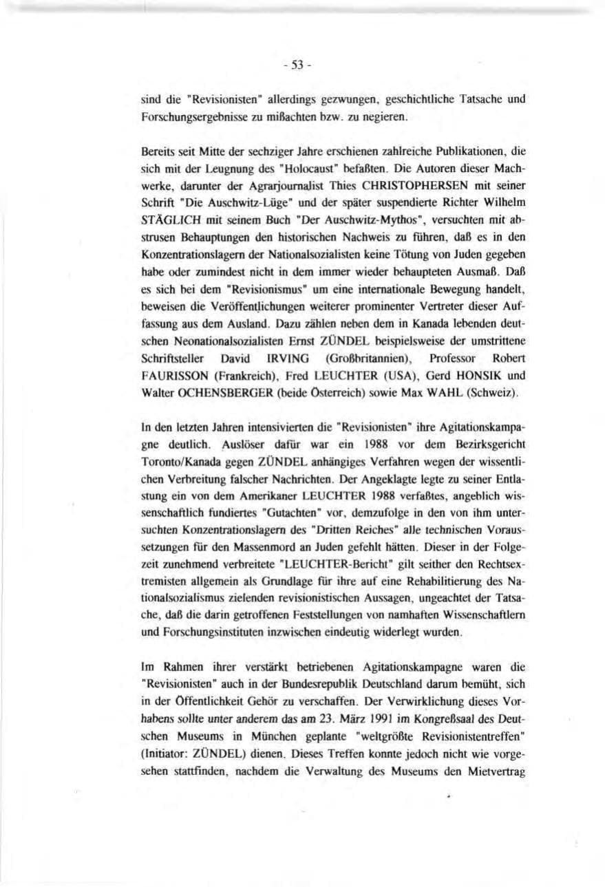 Seite 53 des Verfassungsschutzbericht 1991 Baden-Württemberg