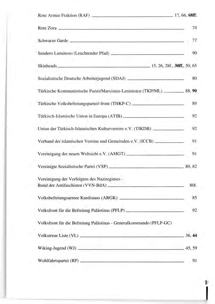 Seite 108 des Verfassungsschutzbericht 1992 Baden-Württemberg
