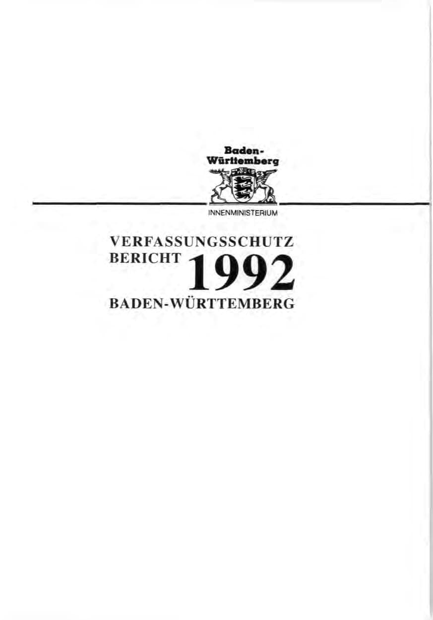 Seite 5 des Verfassungsschutzbericht 1992 Baden-Württemberg