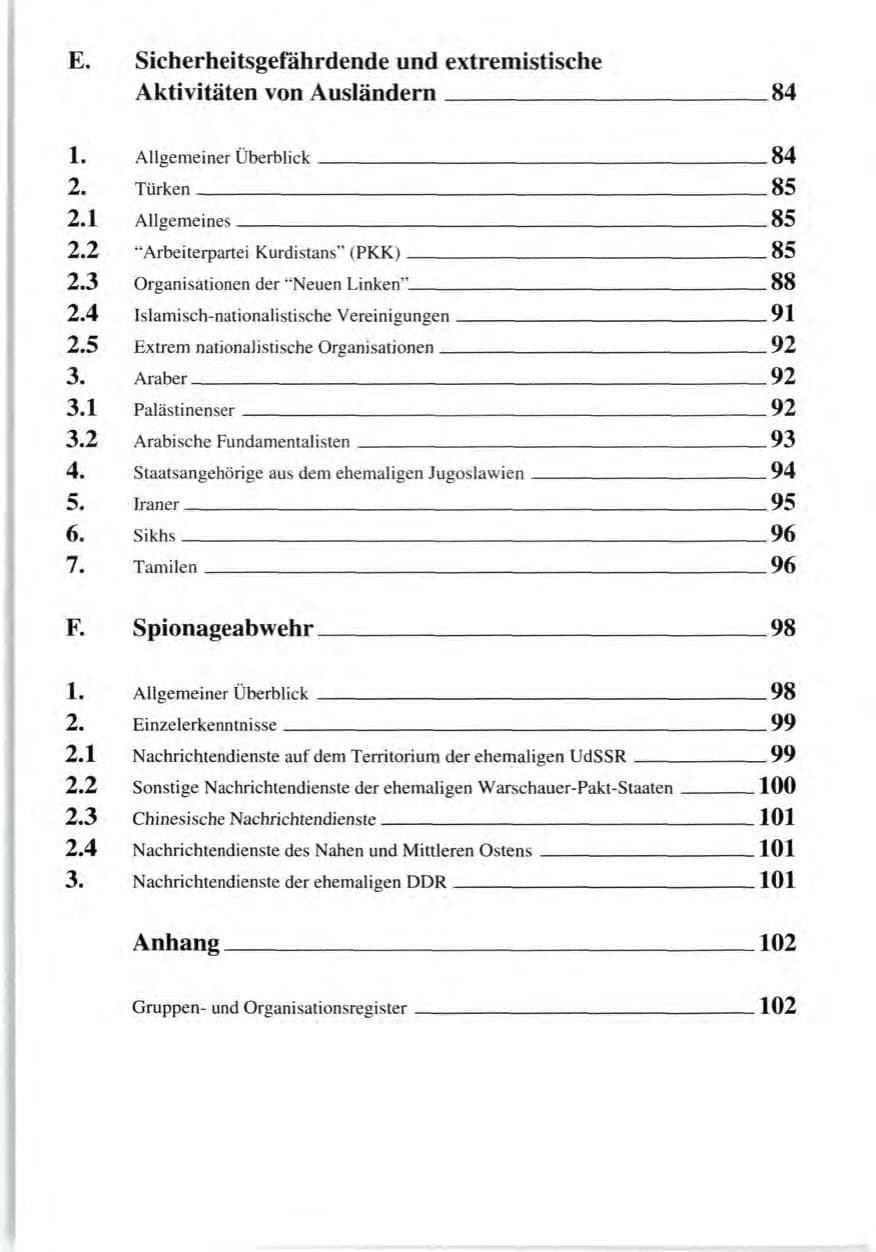 Seite 10 des Verfassungsschutzbericht 1992 Baden-Württemberg