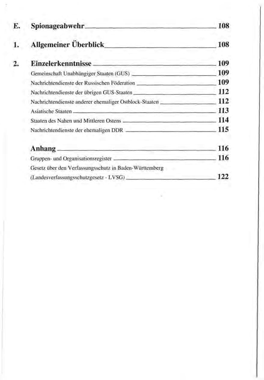 Seite 11 des Verfassungsschutzbericht 1993 Baden-Württemberg