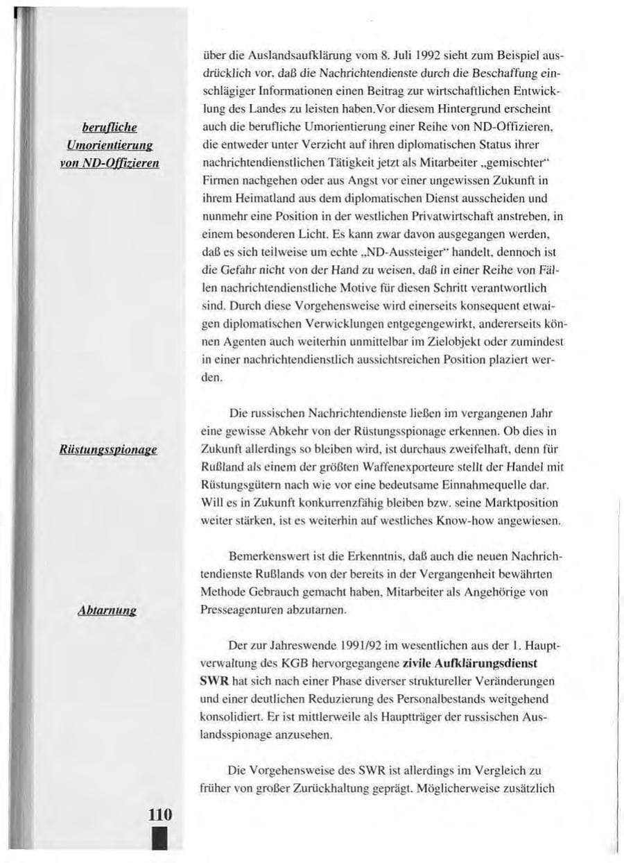 Seite 114 des Verfassungsschutzbericht 1993 Baden-Württemberg