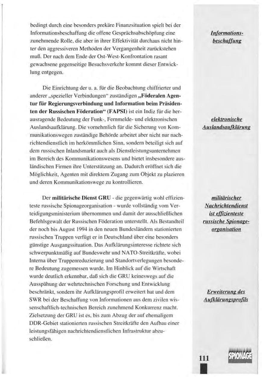 Seite 115 des Verfassungsschutzbericht 1993 Baden-Württemberg