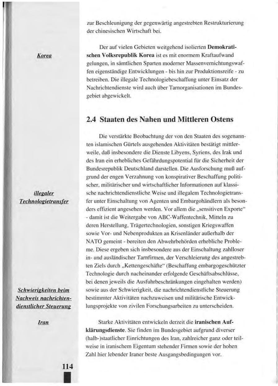 Seite 118 des Verfassungsschutzbericht 1993 Baden-Württemberg