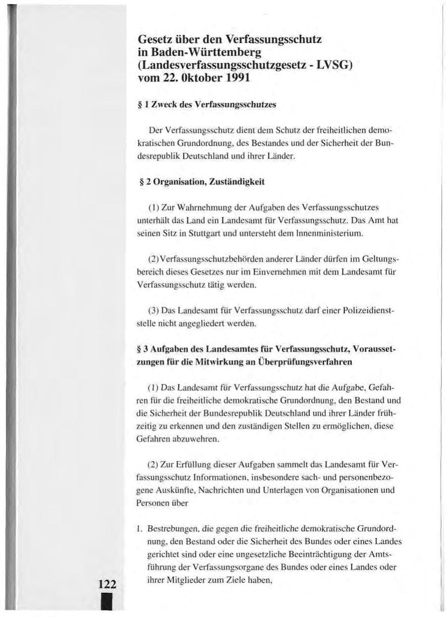Seite 126 des Verfassungsschutzbericht 1993 Baden-Württemberg