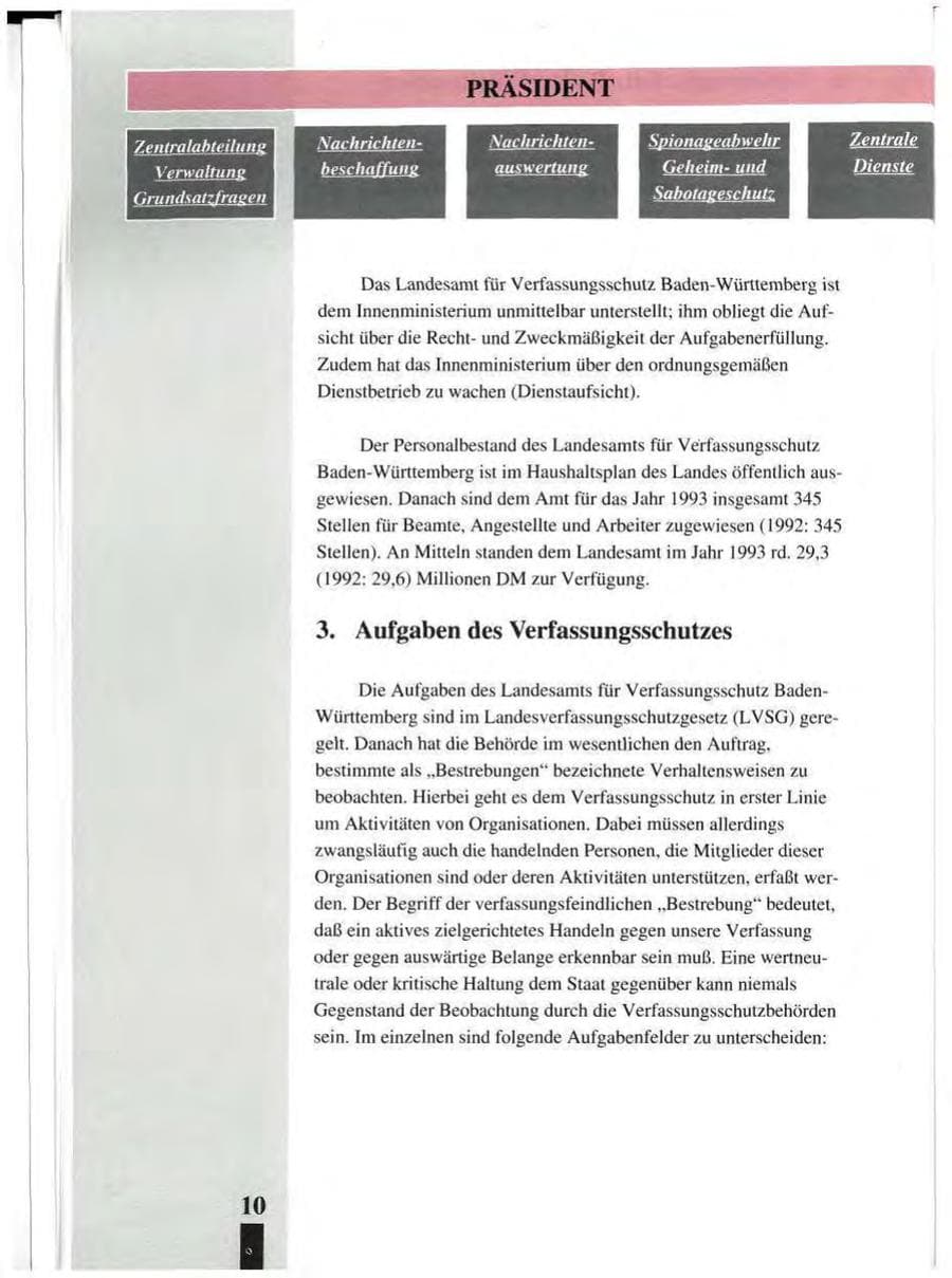 Seite 14 des Verfassungsschutzbericht 1993 Baden-Württemberg