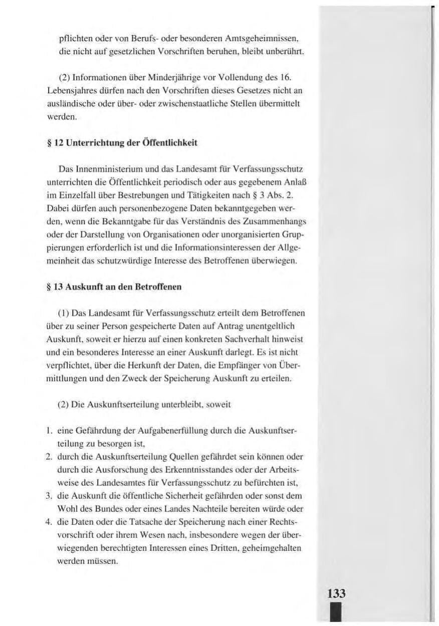 Seite 137 des Verfassungsschutzbericht 1993 Baden-Württemberg