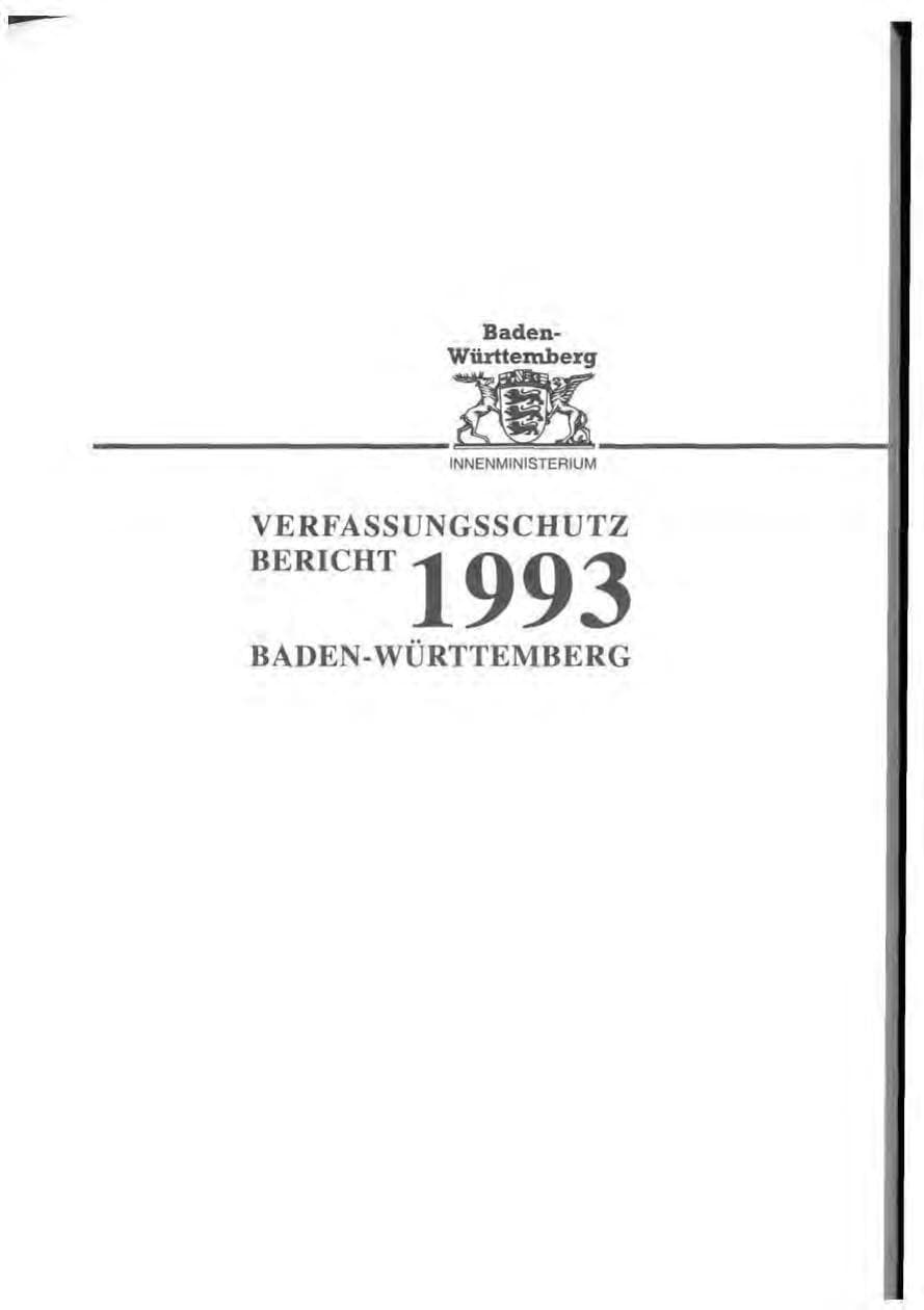 Seite 5 des Verfassungsschutzbericht 1993 Baden-Württemberg