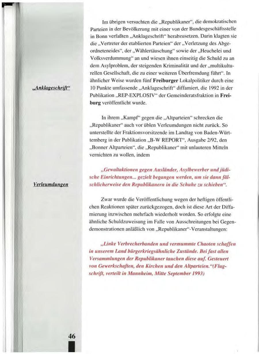 Seite 50 des Verfassungsschutzbericht 1993 Baden-Württemberg