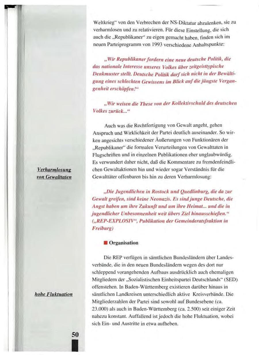 Seite 54 des Verfassungsschutzbericht 1993 Baden-Württemberg