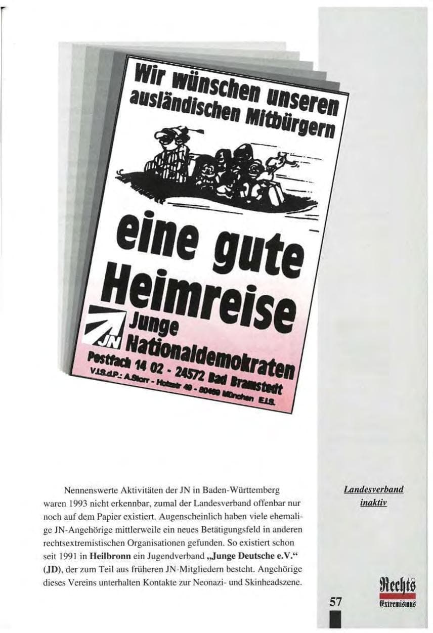 Seite 61 des Verfassungsschutzbericht 1993 Baden-Württemberg