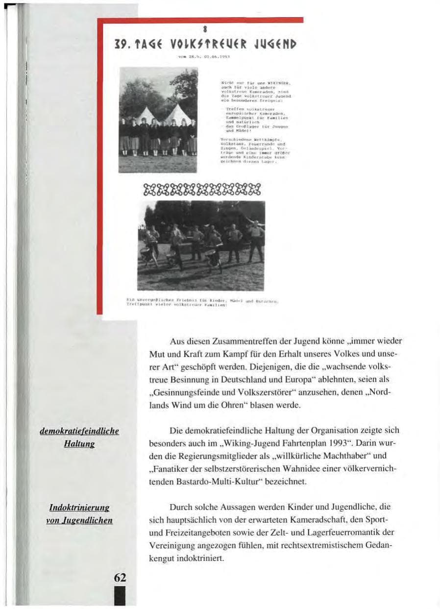 Seite 66 des Verfassungsschutzbericht 1993 Baden-Württemberg