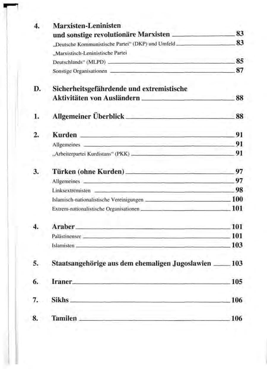 Seite 10 des Verfassungsschutzbericht 1993 Baden-Württemberg