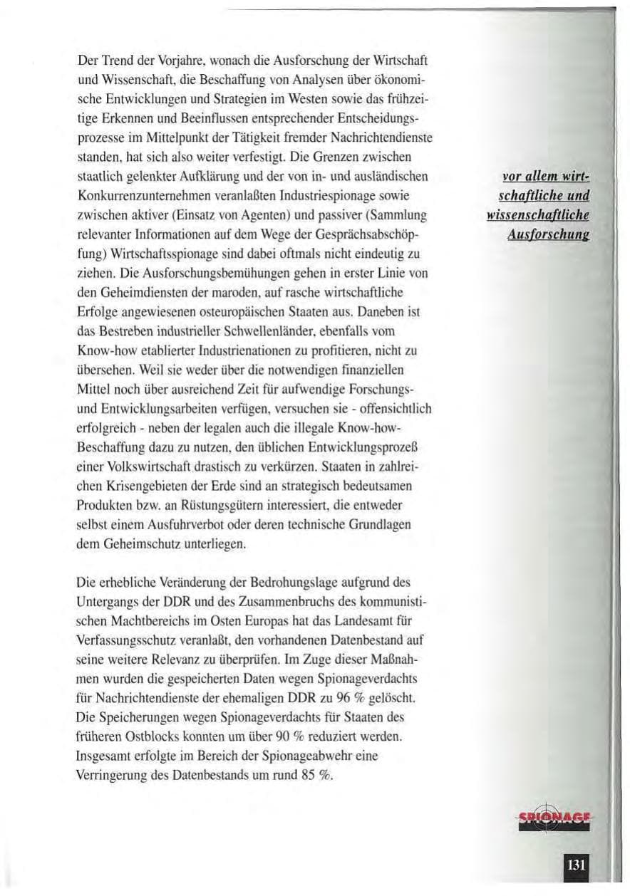 Seite 135 des Verfassungsschutzbericht 1994 Baden-Württemberg