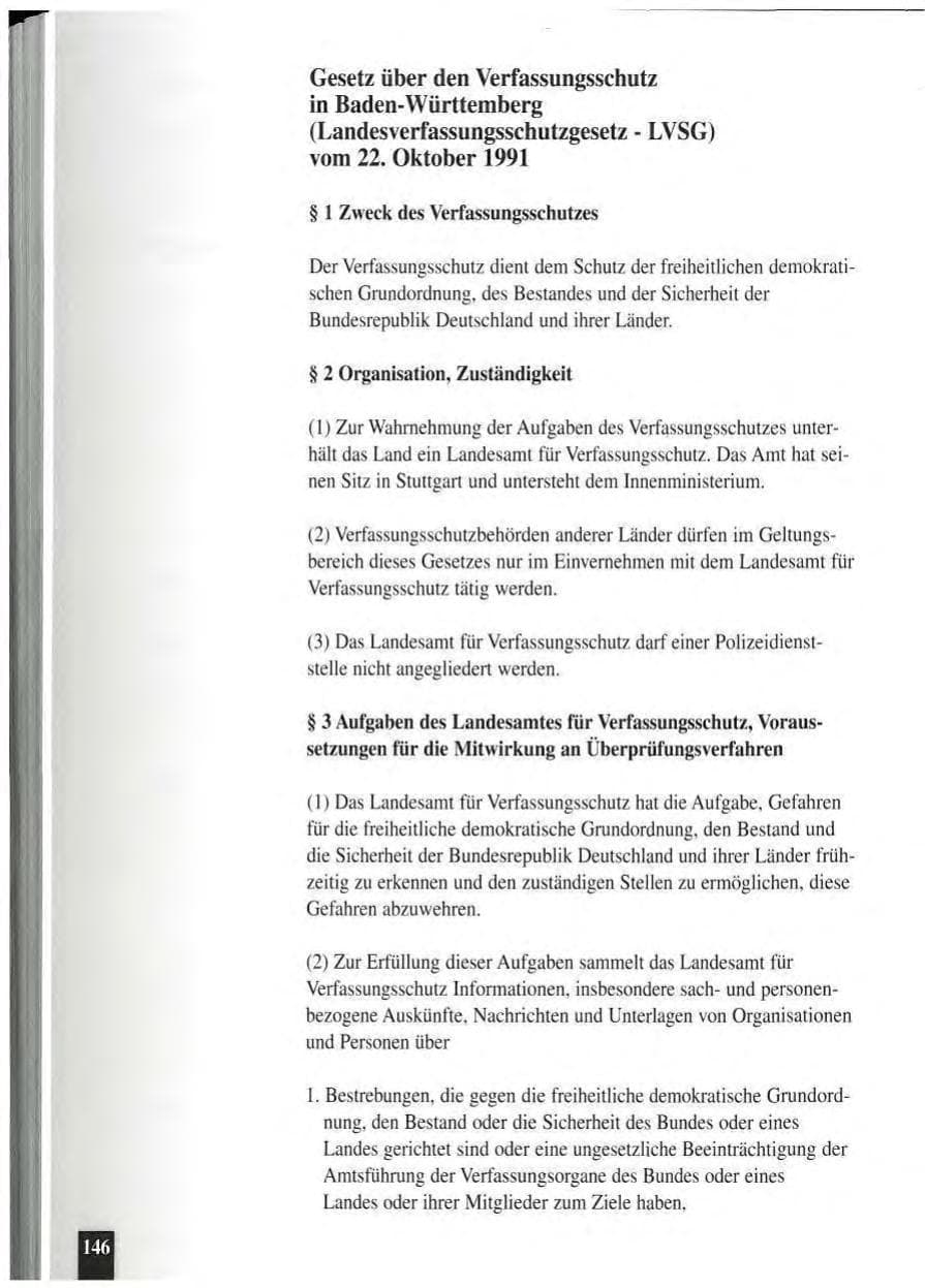 Seite 150 des Verfassungsschutzbericht 1994 Baden-Württemberg