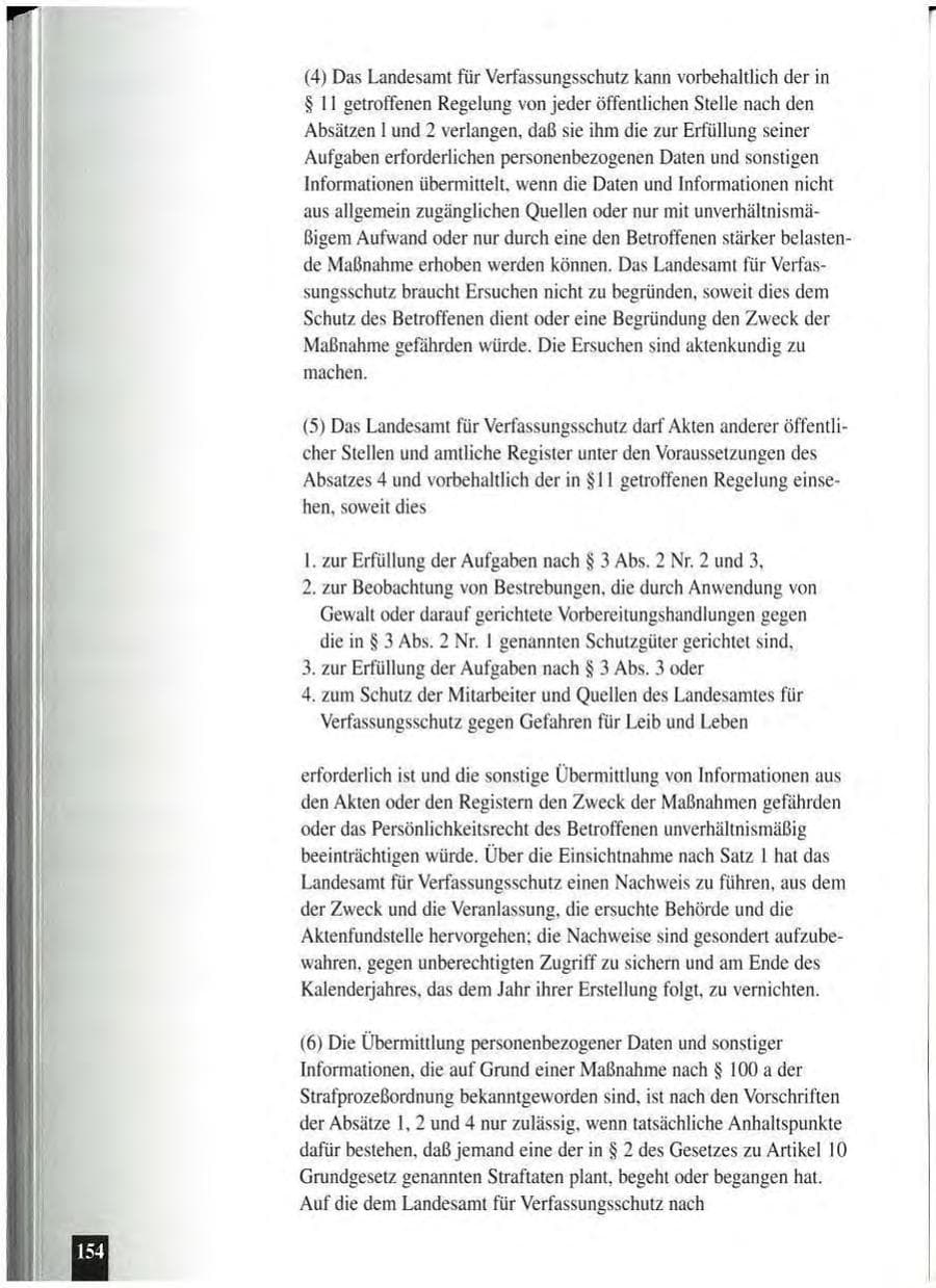 Seite 158 des Verfassungsschutzbericht 1994 Baden-Württemberg