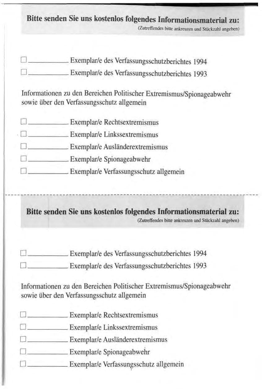 Seite 167 des Verfassungsschutzbericht 1994 Baden-Württemberg