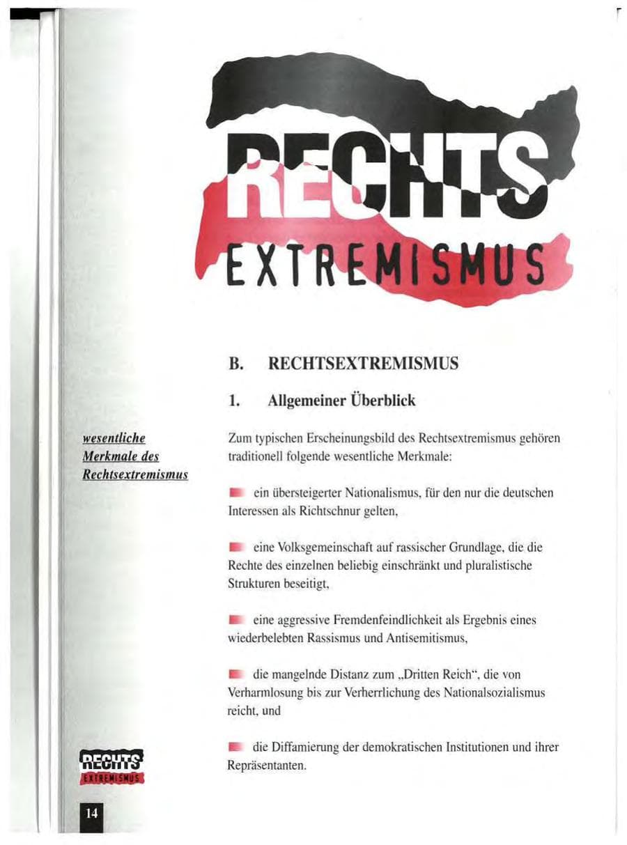 Seite 18 des Verfassungsschutzbericht 1994 Baden-Württemberg
