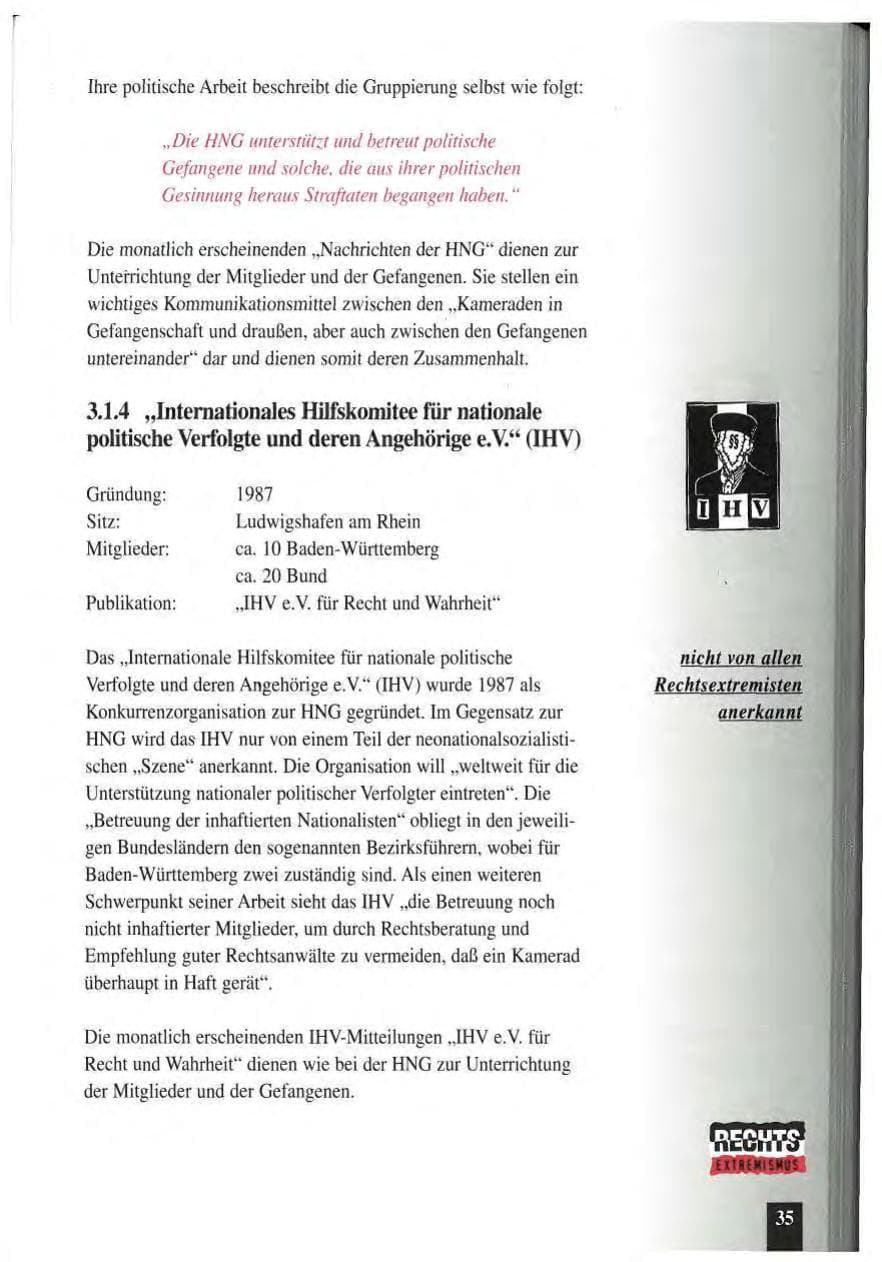 Seite 39 des Verfassungsschutzbericht 1994 Baden-Württemberg