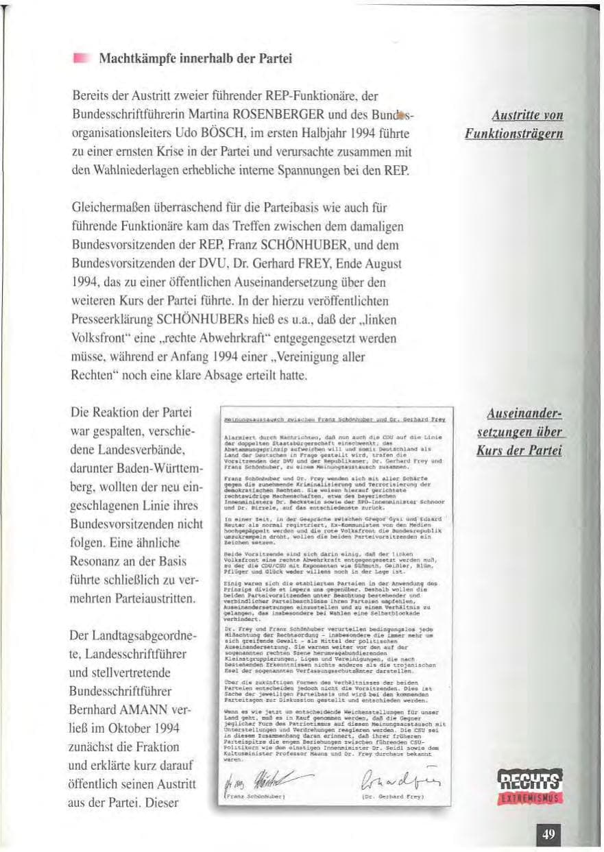 Seite 53 des Verfassungsschutzbericht 1994 Baden-Württemberg