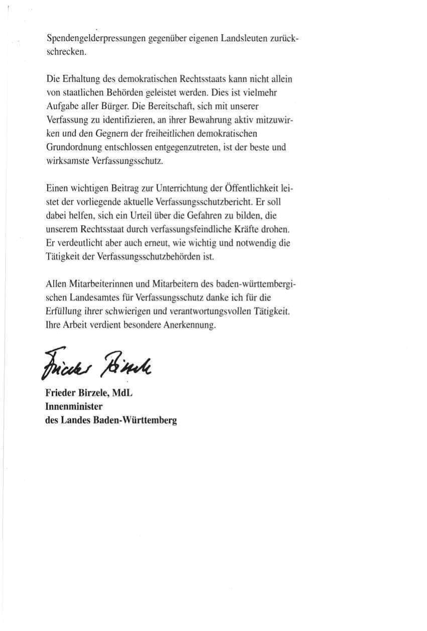 Seite 7 des Verfassungsschutzbericht 1994 Baden-Württemberg