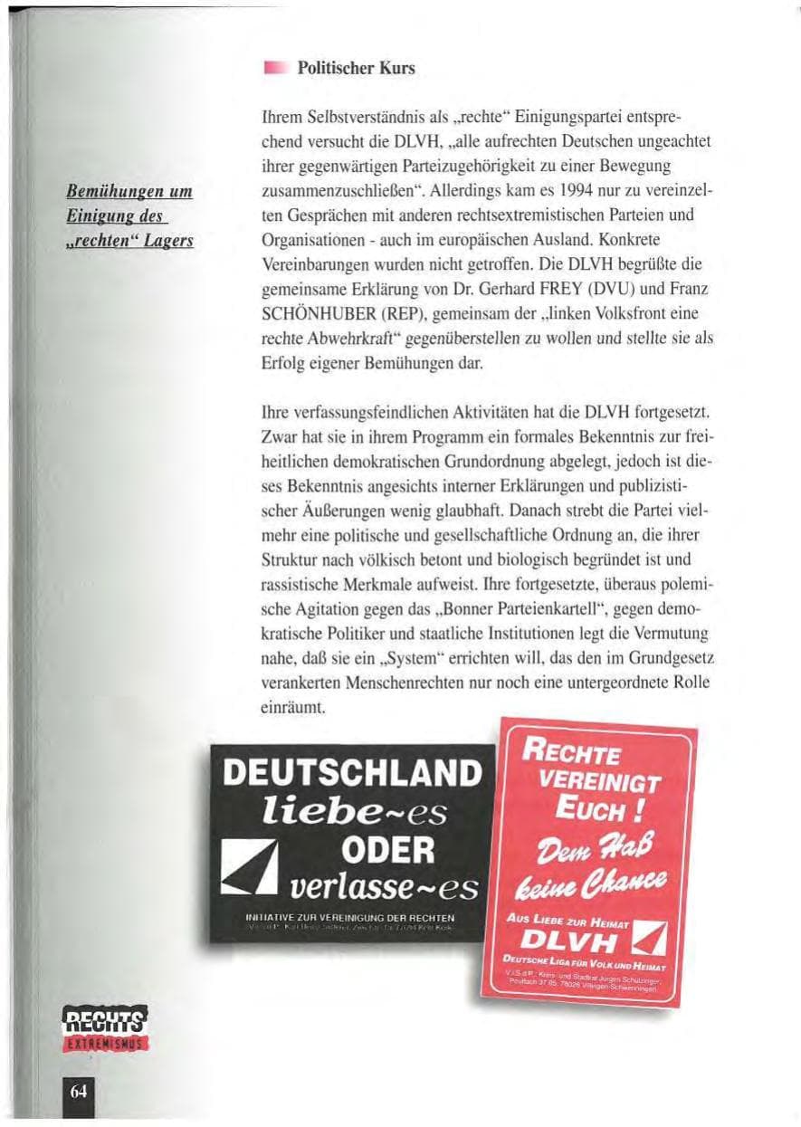 Seite 68 des Verfassungsschutzbericht 1994 Baden-Württemberg